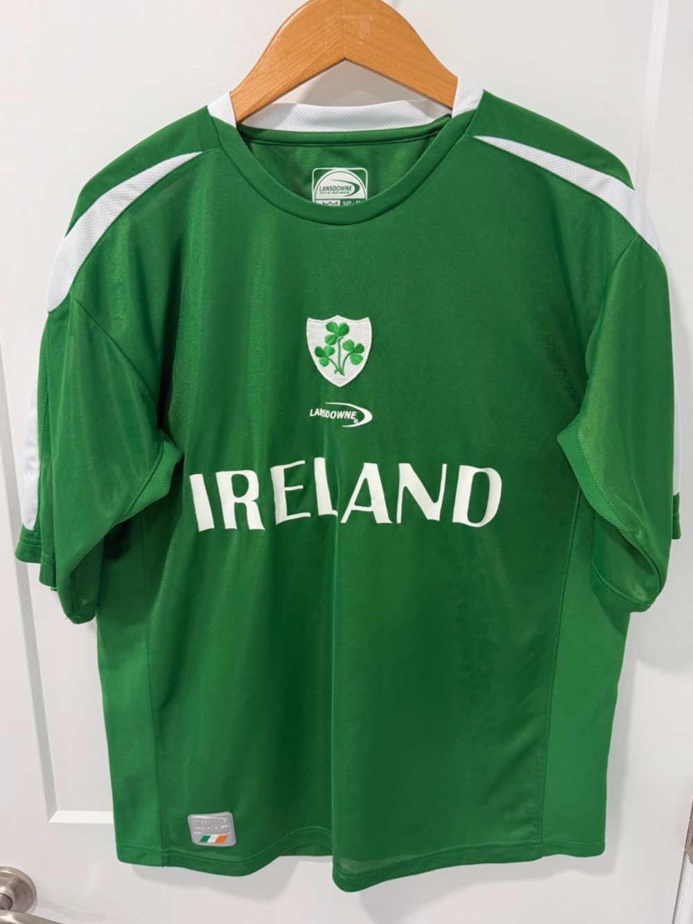 Lansdowne Ireland Rugby Jersey Shamrock Green Athletic St. Patrick Shirt (Med)